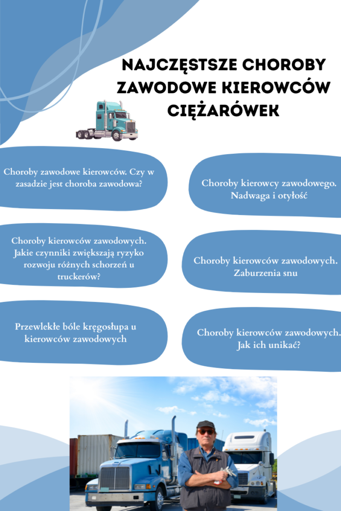 Najczęstsze choroby zawodowe kierowców ciężarówek