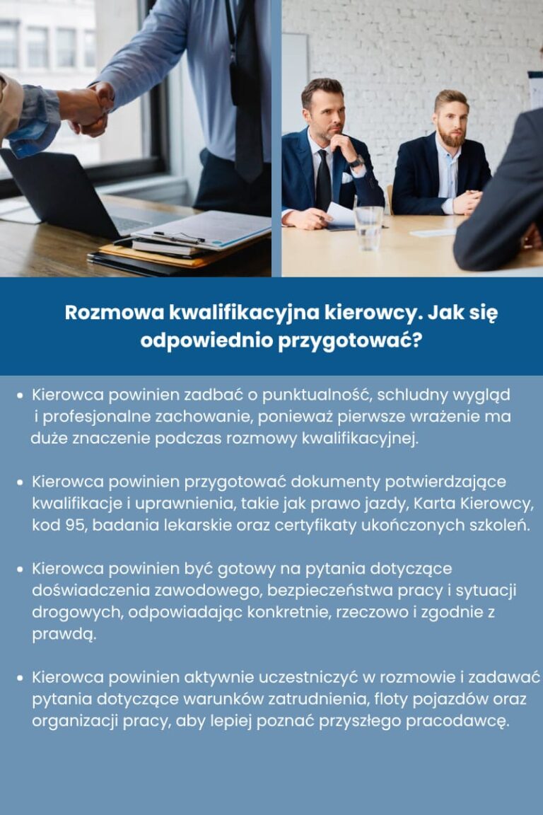 Rozmowa kwalifikacyjna kierowcy. Jak się odpowiednio przygotować