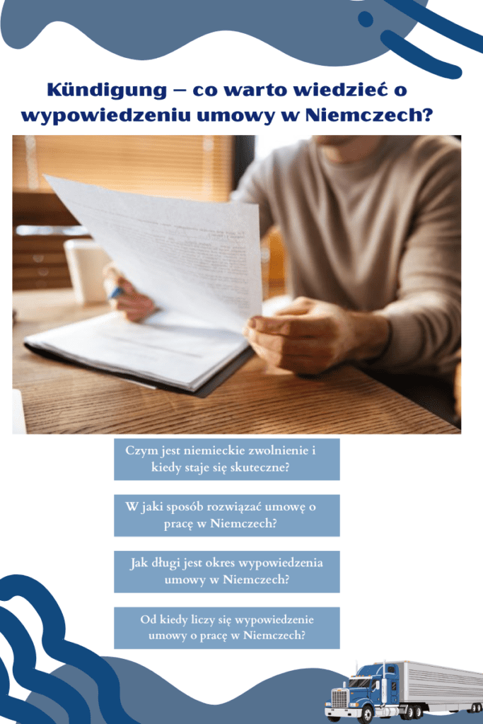 Kündigung – co warto wiedzieć o wypowiedzeniu umowy w Niemczech?