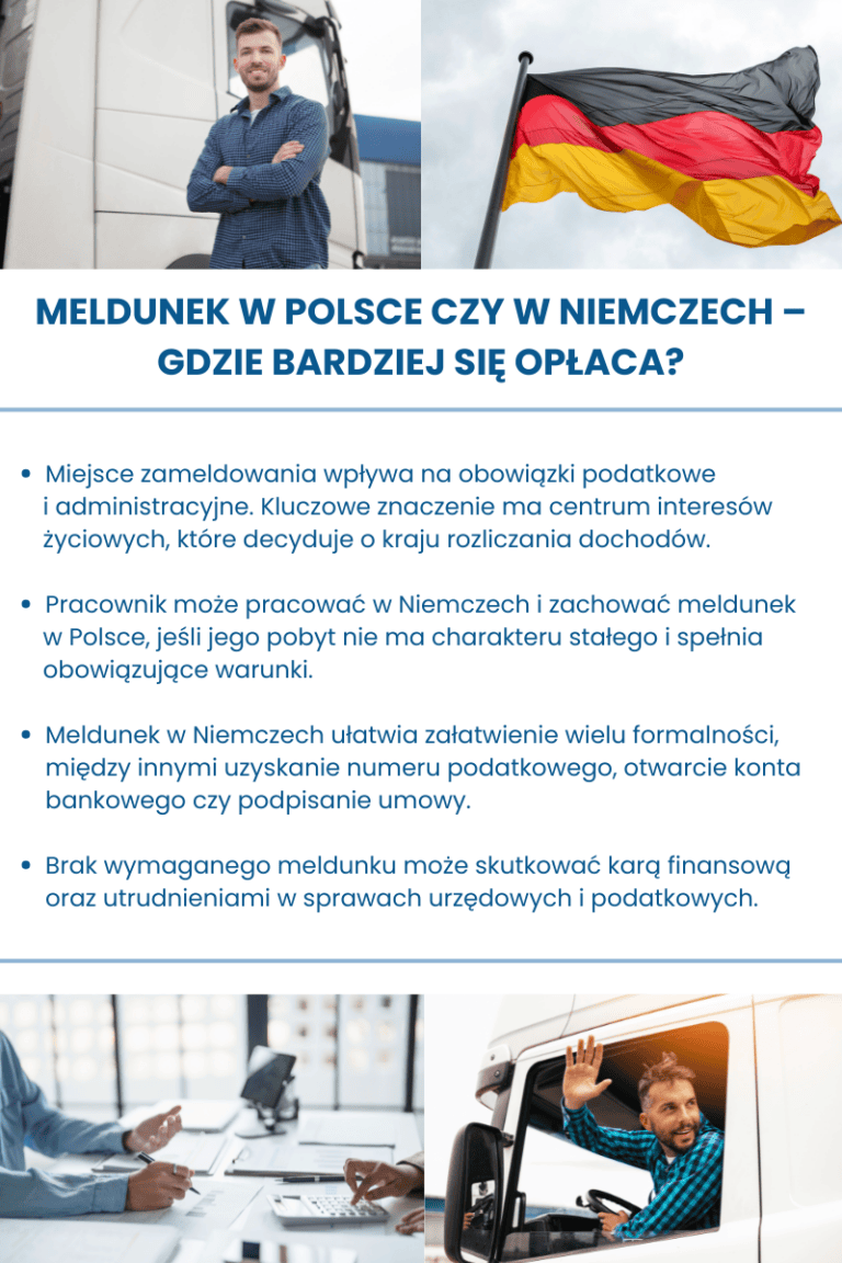 Meldunek w Polsce czy w Niemczech – gdzie bardziej się opłaca?